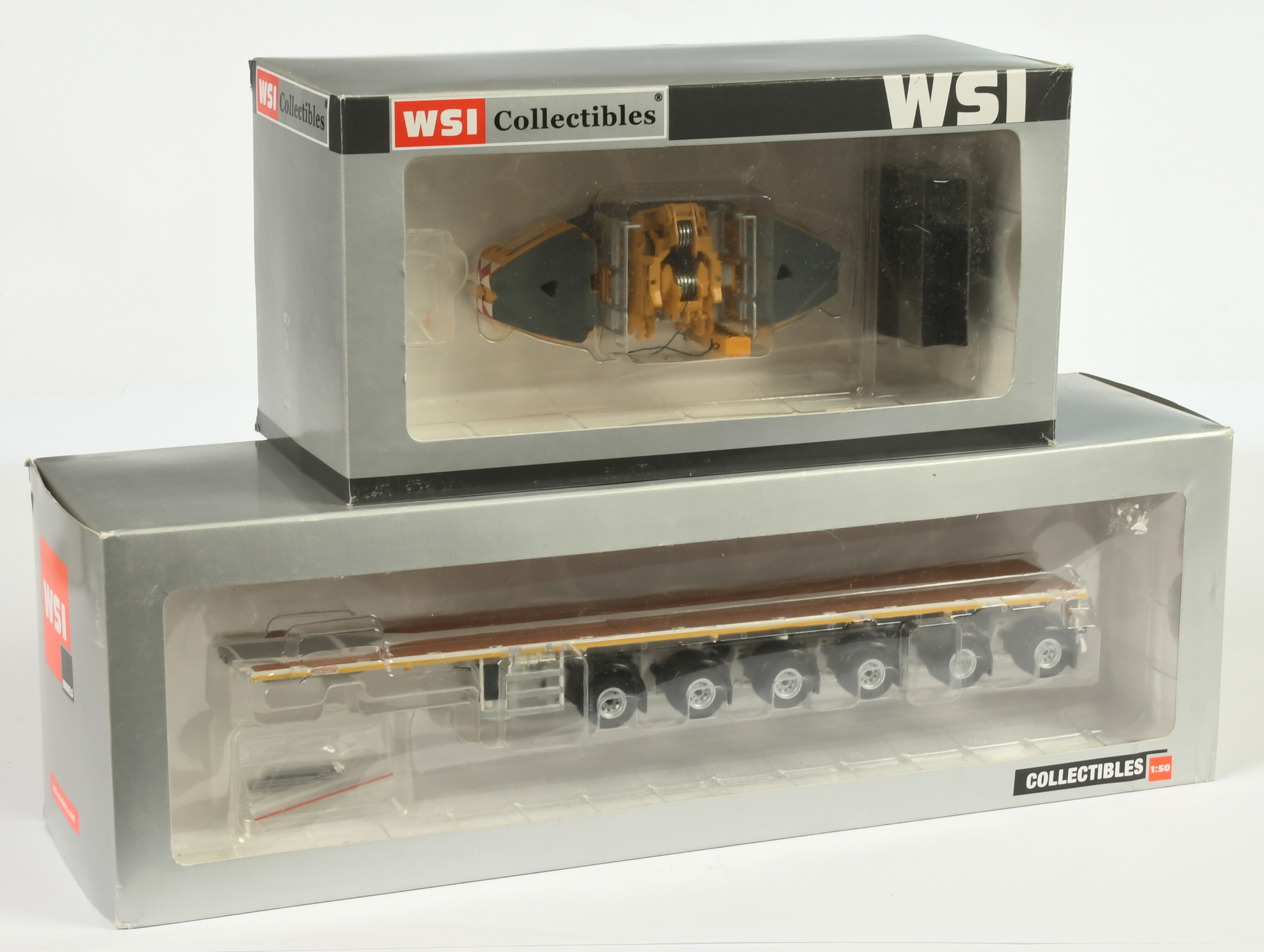 WSI Models (1/50th) A Pair - (1) 04-1070 "Liebherr" Ballast Set and , (2) 03-1122 Ballast Trailer...