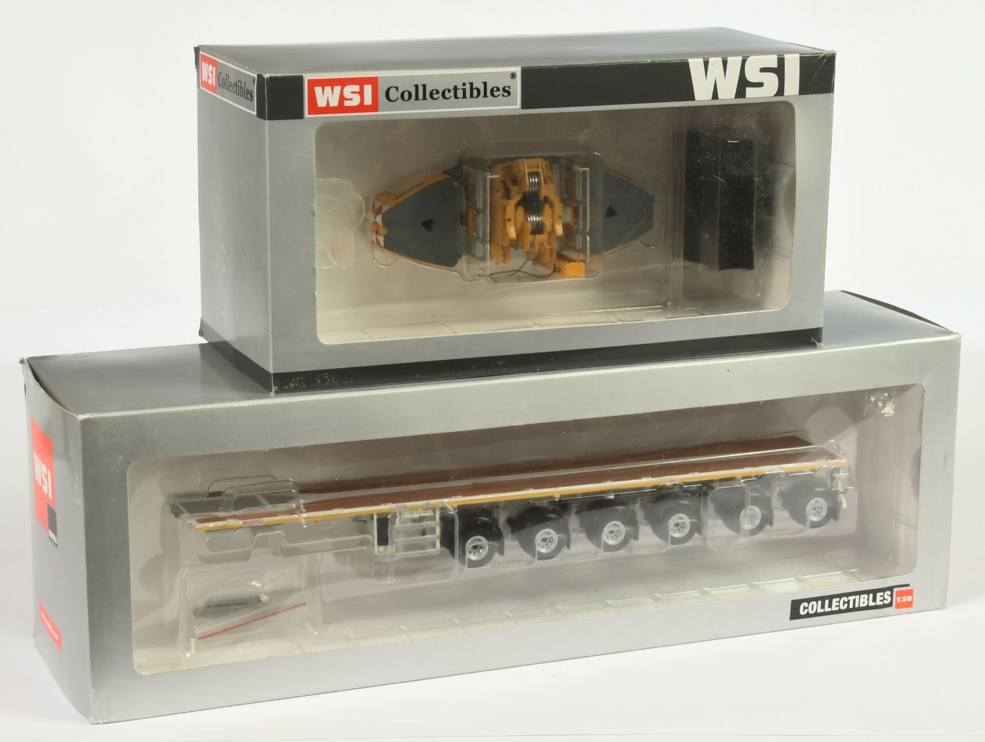 WSI Models (1/50th) A Pair - (1) 04-1070 "Liebherr" Ballast Set and , (2) 03-1122 Ballast Trailer...