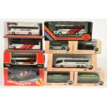 A Group Of (1/76th) Buses To include Corgi 42703 Van Hool-Alizee, Oxford Diecast - Leyland "South...