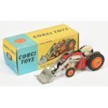 Corgi Toys 57 Massey Ferguson Tractor with front Fork - Red and cream, with harder to find orange...