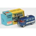 Corgi Toys 464 Commer "Police" Van - Metallic Blue body. red interior, clear battery operated roo...