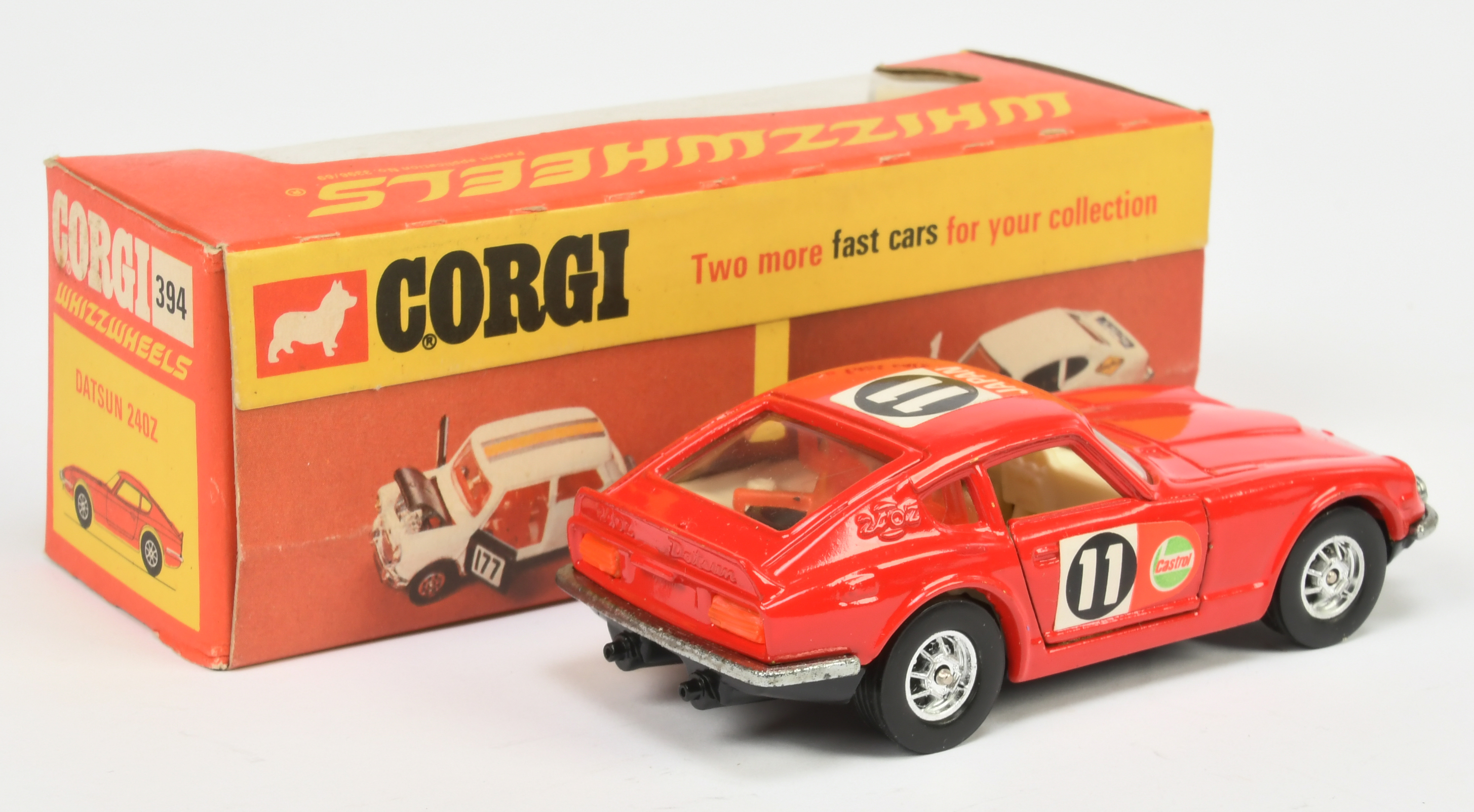 Corgi Toys Whizzwheels  394 Datsun 240Z "East African Safari" - Red body, off white interior and ... - Image 2 of 2