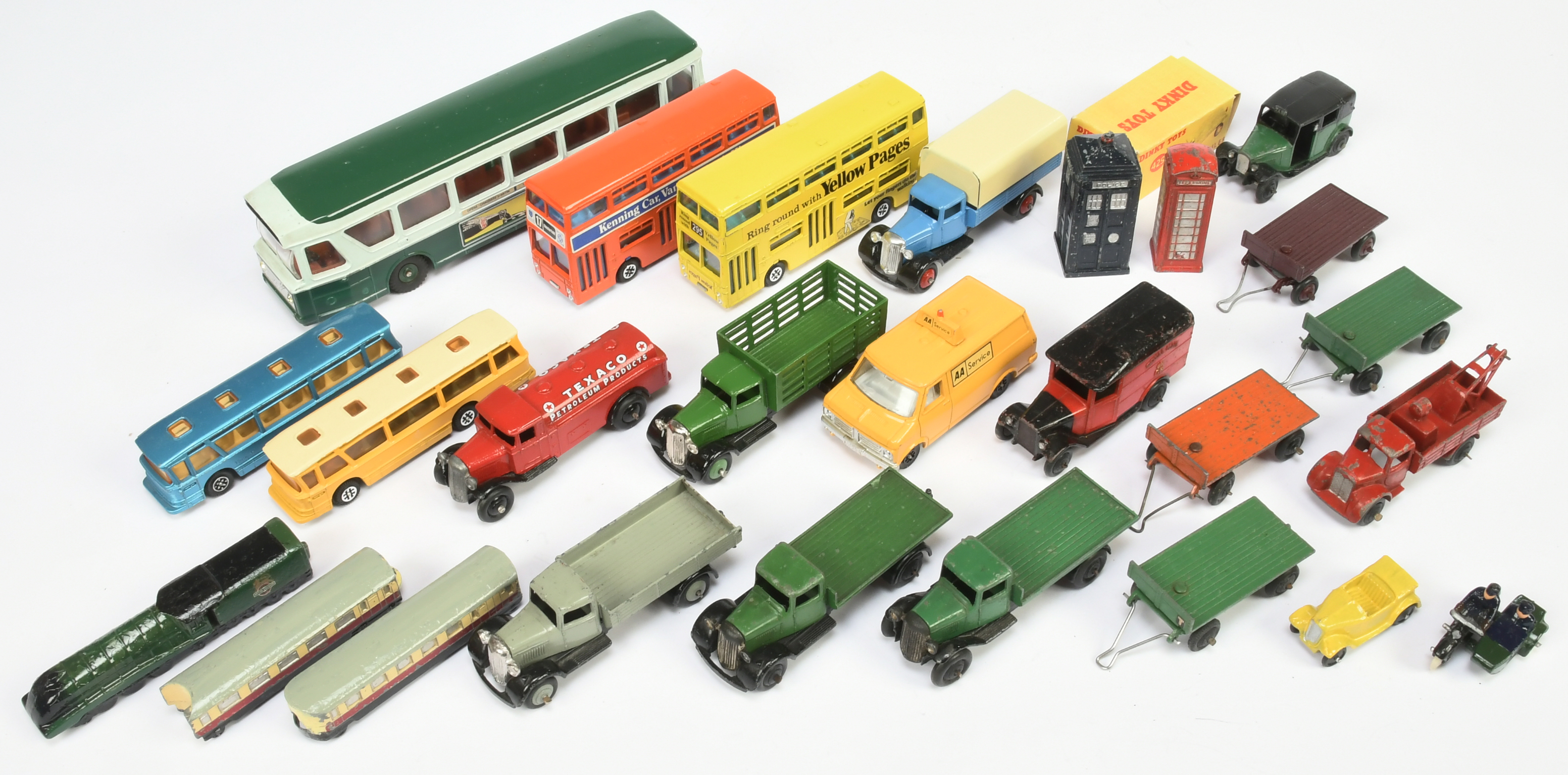 Dinky Toys Unboxed Group To Include - 25 Series Covered Lorry, French dinky Bus, 34 Series "Royal...