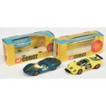 Corgi Toys Whizzwheels 344 Ferrari 206 Dino Sport - Yellow body, black doors and interior, racing...