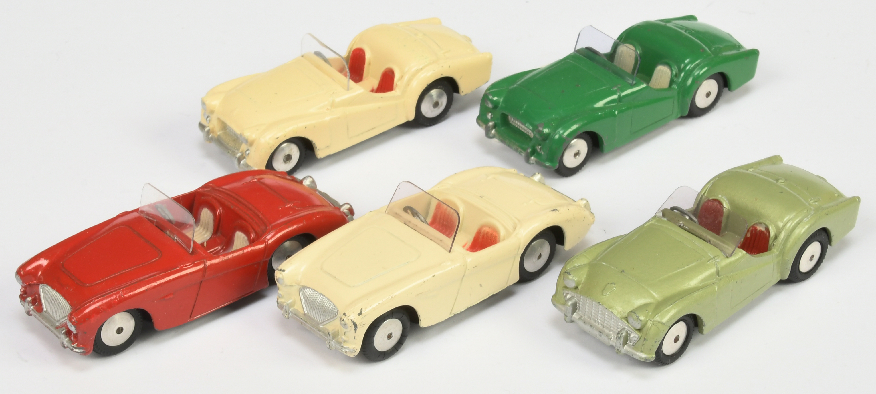 Corgi Toys Unboxed Group  To Include - Austin Healey Sports Car - Cream body, red seats, flat spu...