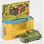 Corgi Toys 334 BMC Mini Cooper S "Magnifique" - Green body, cream interior, chrome trim, with wor...