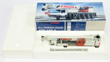 Conrad Models (1/50th) 2096 FAUN Tadano ATF 100-5 Mobile Crane -  Pale grey and red - Near Mint (...