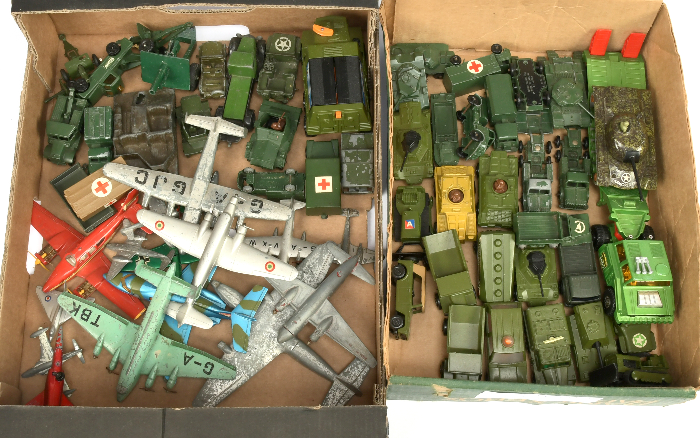 Military Unboxed Group To include Matchbox Regular Wheel & Superfast - Range Rover, Saladin, SP G...