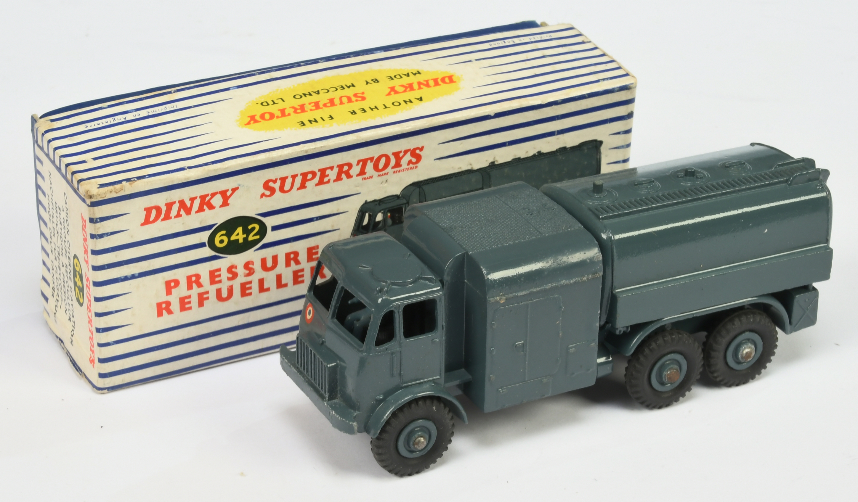 Dinky Toys Military 642 "RAF" Pressure Refueller - Greyish-blue including supertoy hubs and with ...