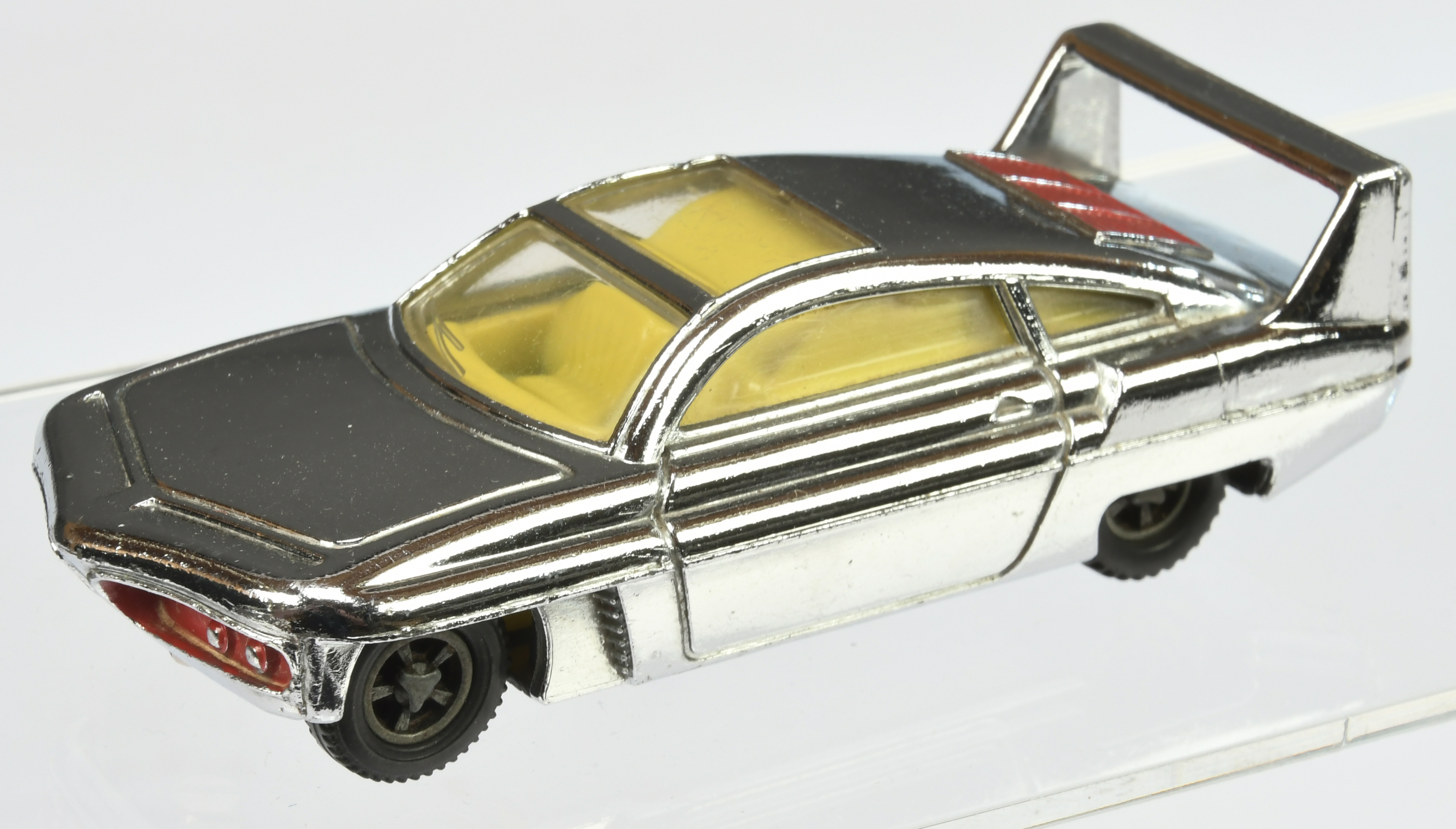 Dinky Toys 108 "Joe 90" Sam's Car - Chrome plated body, yellow interior,  thin paint finish red e...