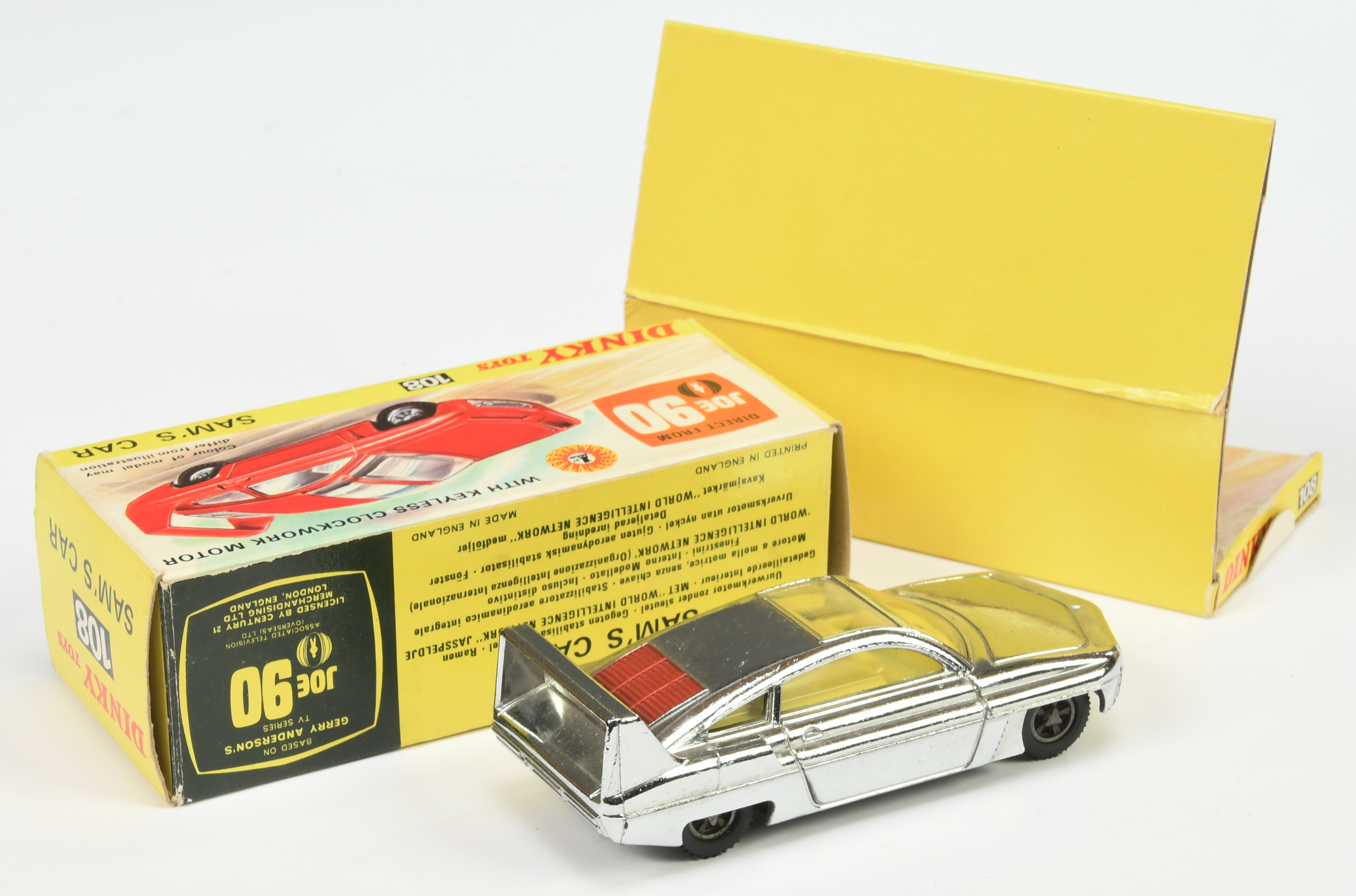 Dinky Toys 108 "Joe 90" Sam's Car - Chrome plated body, yellow interior, red engine cover,, cast ... - Image 2 of 2