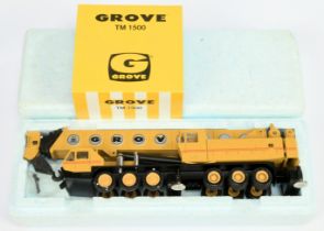 NZG (1/50th) 152  Grove TM 1500  Mobile Crane -Mustard-yellow, black - Excellent  n a  Good polys...