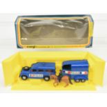 Corgi Toys GS44 Gift Set To Include -"French" Land Rover With Horse Box, brown interior, Dark tan...