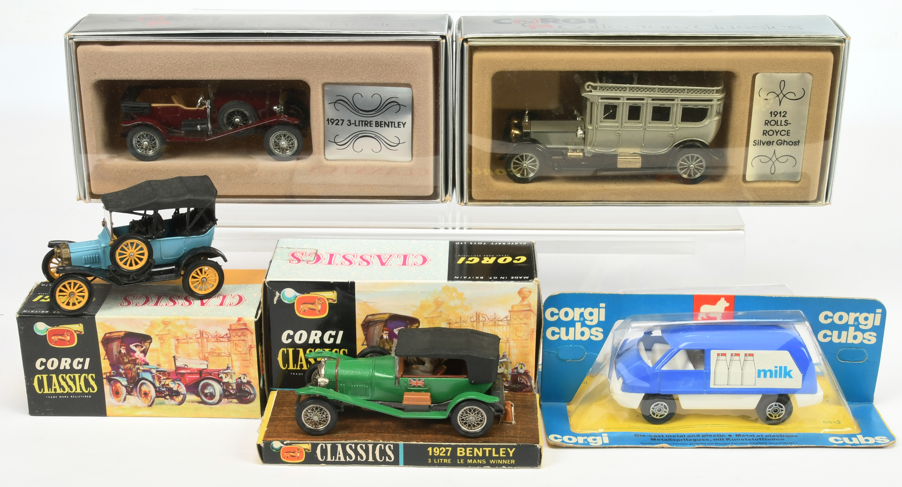 Corgi toys Group To Include (cubs) "Milk" delivery Truck, Collectors Classics Bentley and Rolls R...
