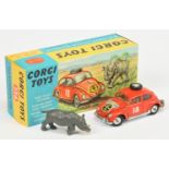Corgi Toys  256 "East African Safari" Volkswagen Saloon (beetle) - Orange body, brown left hand d...