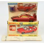 Dinky Toys 108 "Joe 90" Sam's Car - Metallic red body, yellow interior, silver engine cover, cast...