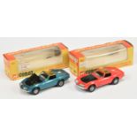 Corgi Toys Whizzwheels 387 Chevrolet Corvette Stingray A Pair - (1) Metallic candy pink, black bo...