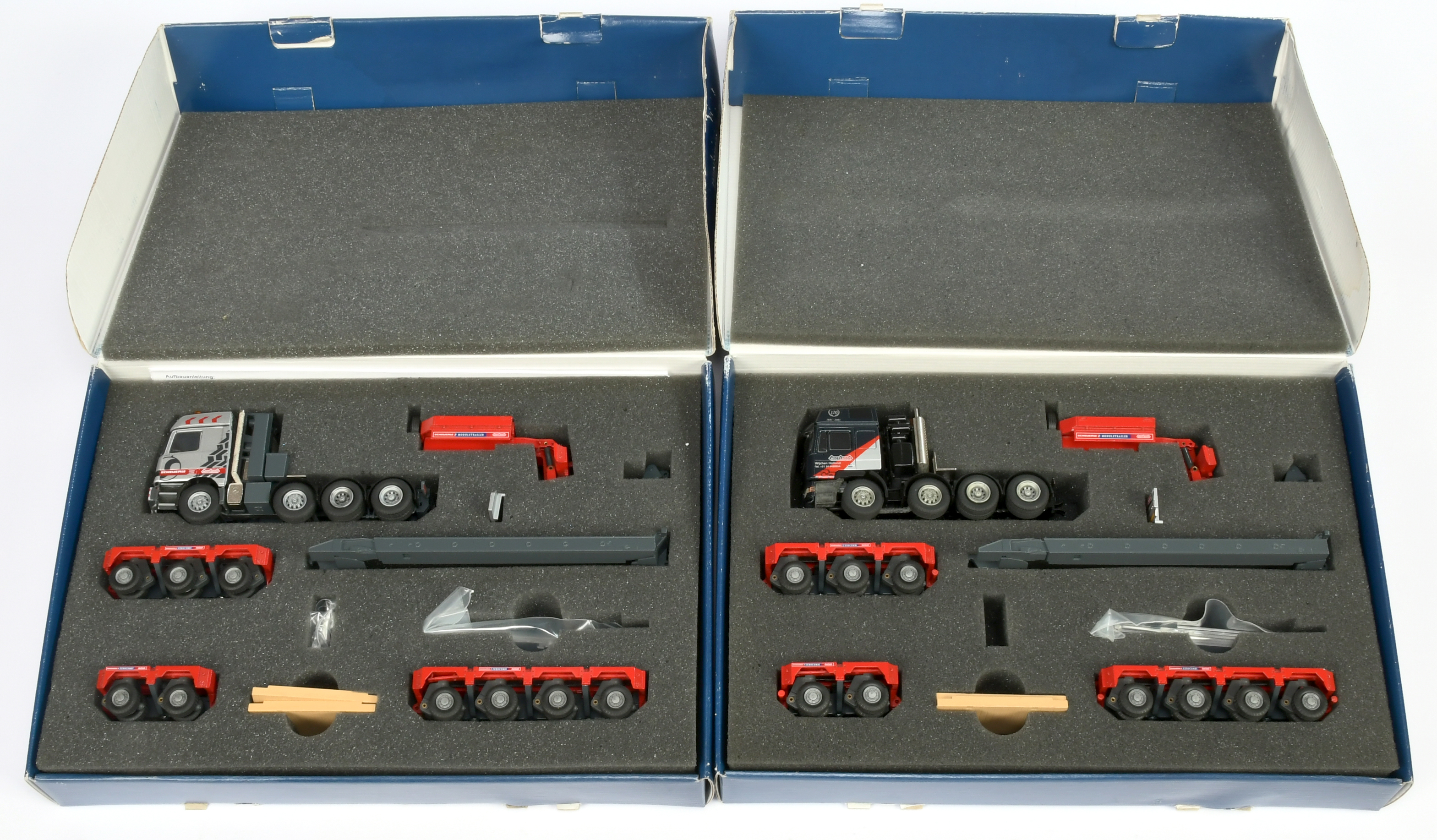 Conrad Models  (1/50th) 40125/0 "Nooeboom" Man Truck and Trailer Set - Red and black plus 40125/1...