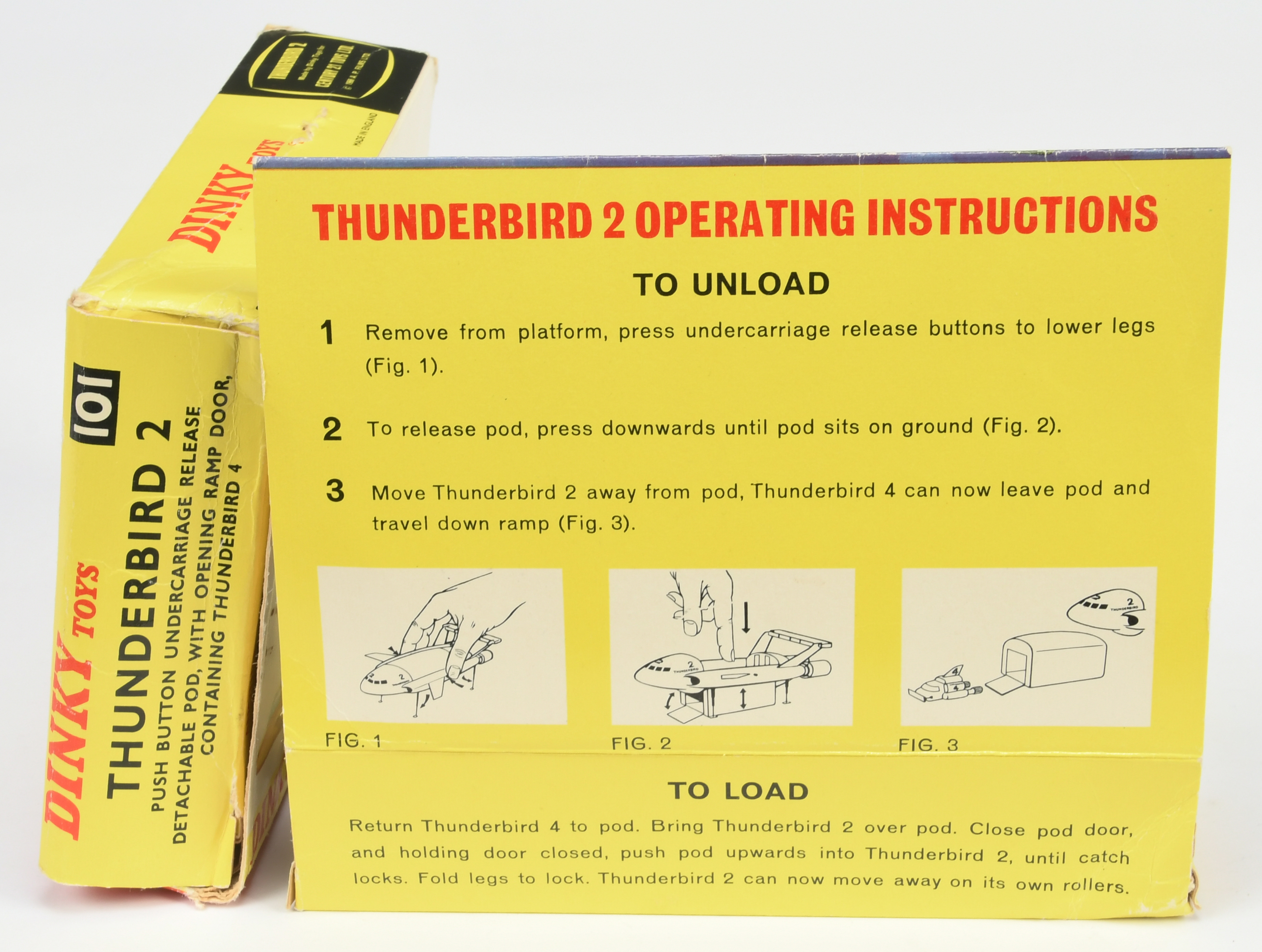 Dinky Toys 101 "Thunderbirds" - Thunderbird 2 - 1st Issue - Green, red including rear thrusters, ... - Image 2 of 2