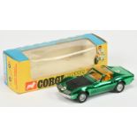 Corgi Toys 300 Chevrolet Corvette Stingray - Metallic green body, black bonnet, amber roof panel ...