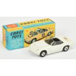 Corgi Toys 318 Lotus Elan S2 "Ive Got A Tiger In My Tank" - white body, black interior, silver tr...