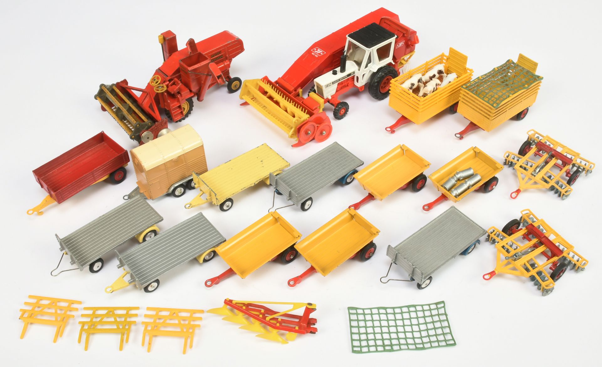 Corgi Toys Unboxed |Group Of Farm related To Include David Brown Tractor With attachment, Massey ...