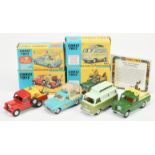 Corgi Toys Group Of 4 - (1) 417 Land Rover Breakdown truck, (2) 420 Ford Thames Airborne Caravan,...