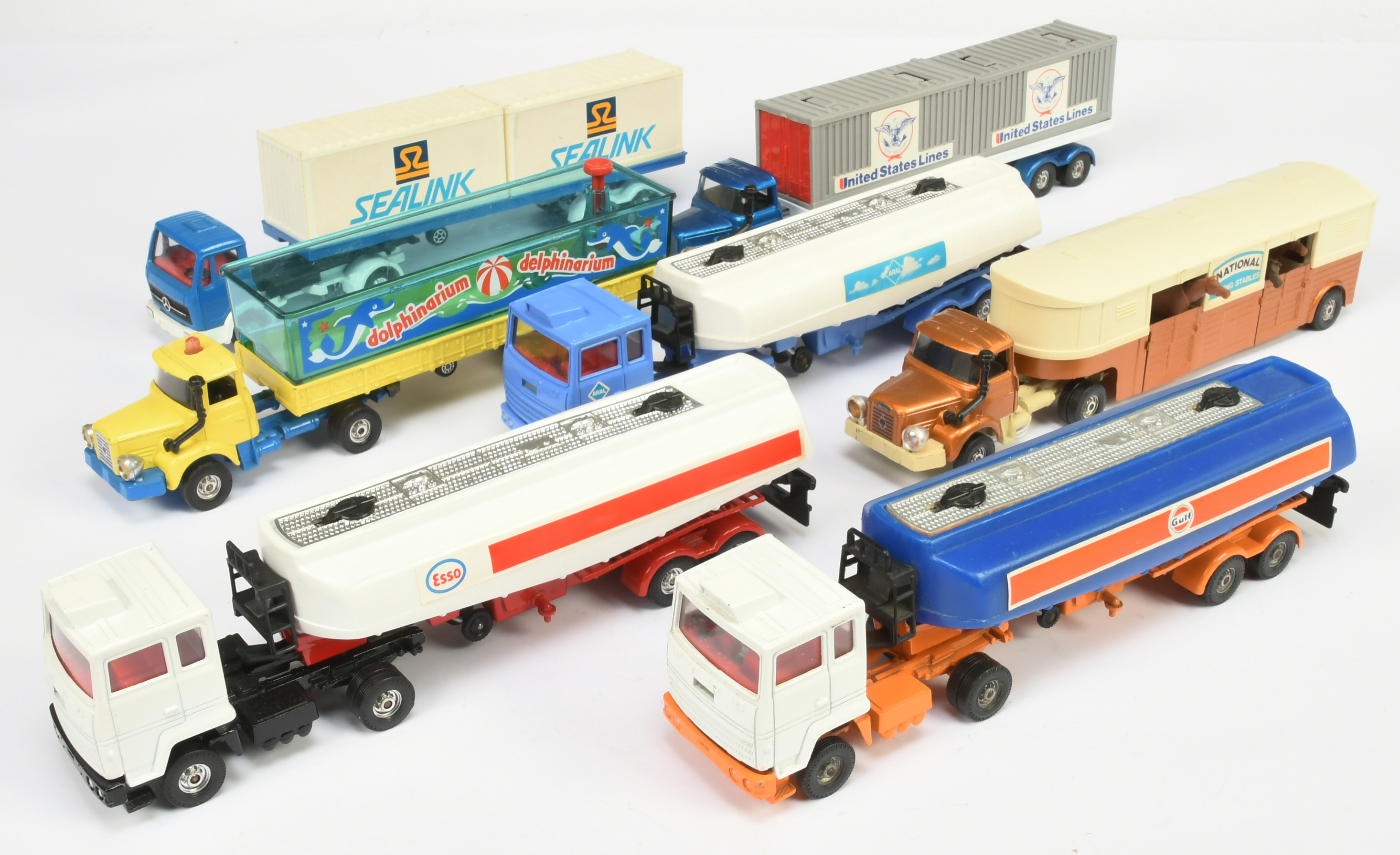 Corgi Toys Unboxed  Group Of Articulated truck and trailers To Include  - Mercedes "Sealink", For...