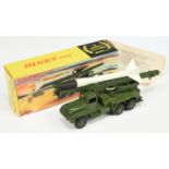 Dinky Toys Military 667 Honest John Missile Launcher - Green including plastic hubs with white an...