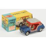 Corgi Toys  240 Ghia-Fiat 500 Jolly - dark blue body, red interior with figures, silver and red p...