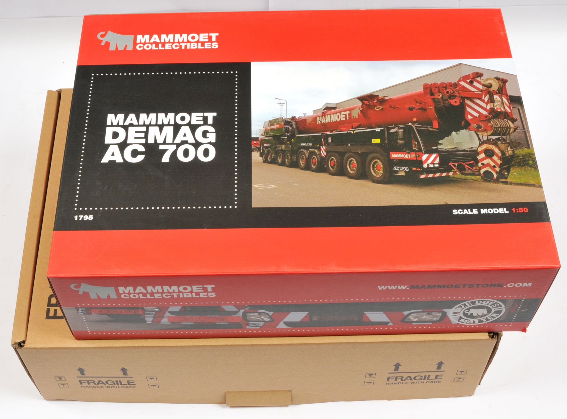 IMC Models (1/50th) 31-0188 "Mammoet" Demag AC 700 Mobile crane - Red and black - Mint including ...