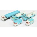 Corgi Toys Unboxed Group To Include  Bedford TK "Milk" Tanker - Light blue and white, Bedford Typ...