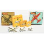French Dinky Toys Aircraft Group To Include - (1) 715 Beechcraft  Baron - Red and yellow, (2) Sam...