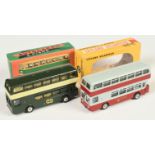 Metosul Leyland Atlantean Buses A Pair - (1) "Transul" - Two-Tone Grey and dark red, and (2) "Car...