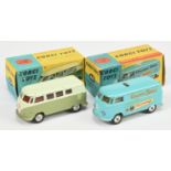 Corgi Toys 434 Volkswagen Kombi - Two_tone green, red interior, silver trim and spun hubs plus (2...