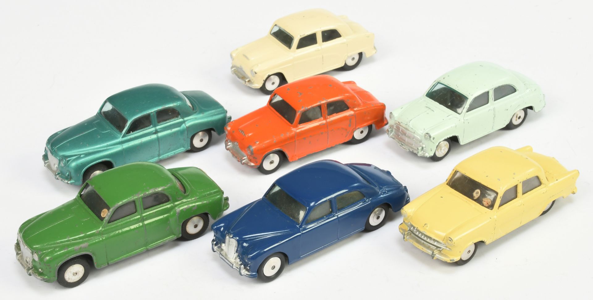 orgi Toys Unboxed Group Of Mechanical Motor Issues To Include - Vauxhall Velox - Orange, Riley Pa...