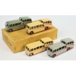 Dinky Toys 29F Trade Pack Observation Coach - Containing 4 Examples - (1) Grey including hubs, (2...