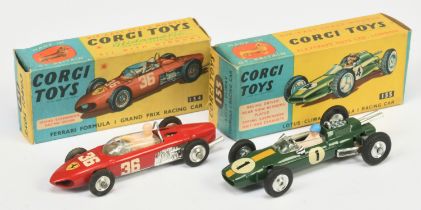 Corgi Toys 154 Ferrari Formula 1 Racing Car - Red Body Silver and chrome trim, with figure driver...