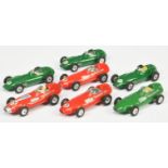 Corgi Toys Unboxed Group Of BRM/Vanwall Racing Cars To Include - Vanwall - Red body and racing No...
