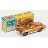 Corgi Toys 310 Chevrolet Corvette Stingray - Metallic bronze body, lemon interior, chrome trim an...