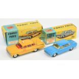 Corgi Toys 221 Chevrolet Impala "New York Taxi" - Yellow Body, red interior, silver trim, flat sp...