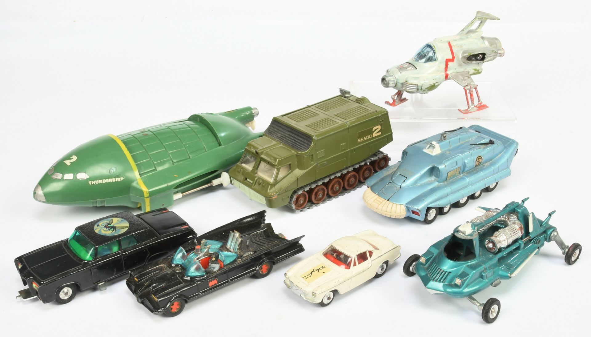 Unboxed TV & film Group to Include - Corgi Toys "The Green Hornet" Black Beauty, "Batman" Batmobi...