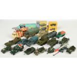 Military Group To Include Corgi Toys 350 Thunderbird Missile, 351 Land Rover, 352 Standard Vangua...