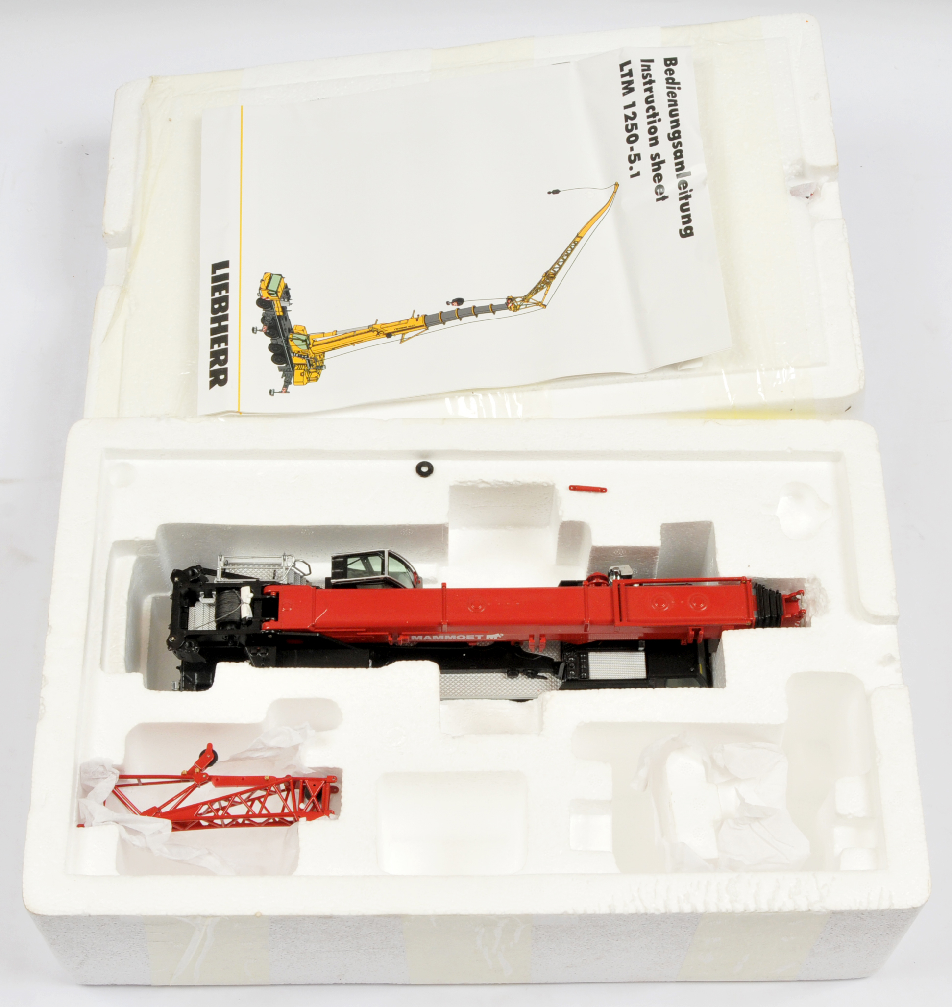 NZG  (1/50th) "Mammoet" LTM 1250-5.1 Mobile Crane - Red and Black -  Near Mint in  Good Plus card... - Image 3 of 3