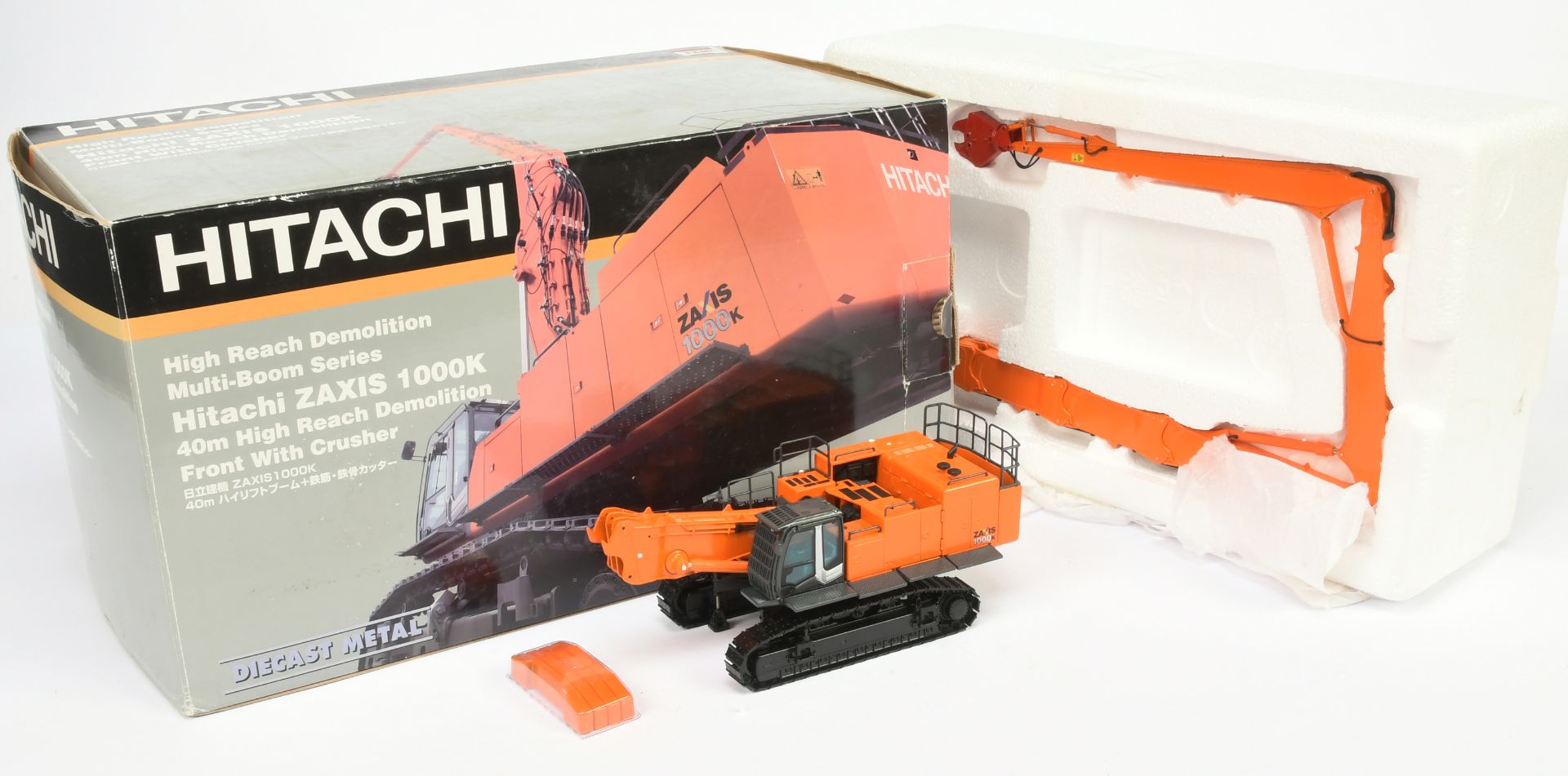 NZG  (1/50th) 782 Hitachi Zaxis 1000K Crawler With Front Crusher - Orange - Near mint in a Good t...
