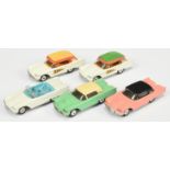 Corgi Toys Unboxed Group Of Ford Thunderbird,s To Include - "Bermuda Taxi" - White with yellow an...