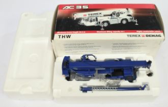 NZG  (1/50th) 532  Terex AC 35 Mobile Crane  "THW" - Blue and white  - Near Mint  in a  Good to G...