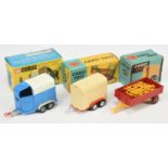 Corgi Toys Group Of Trailers - (1) 62 Tipping - Red including hubs, yellow including detachable r...