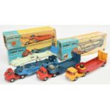 Corgi Toys A Group Of 3  - (1) 1100 Bedford Type S Carrimore Low-Loader - Red cab with blue trail...