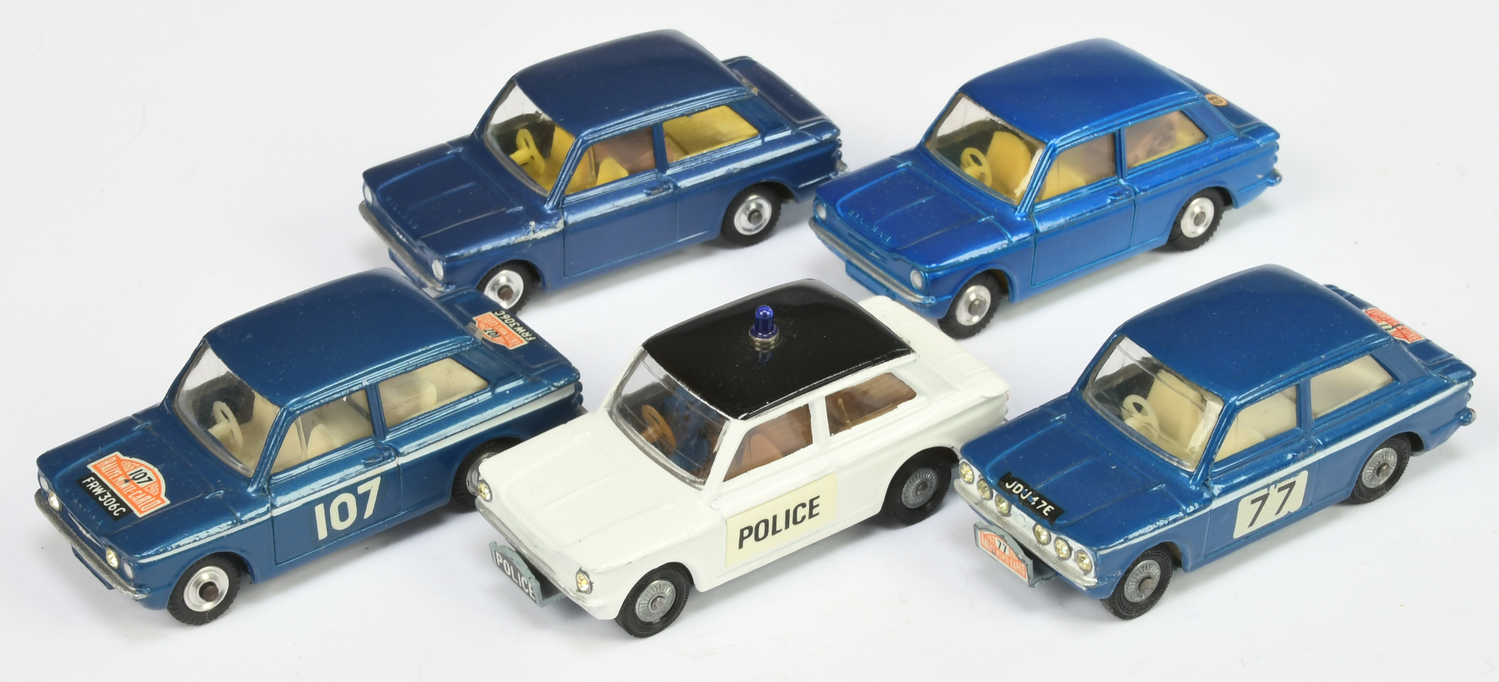 Corgi Toys Unboxed Group of Hillman/Sunbeam Imp's To Include - "Rallye Monte Carlo" - Blue, "Poli...